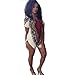 Blooming Jelly Women's Bohemian Casual Loose Ethnic Print Short Sleeve T Shirt Dress（M，Beige）