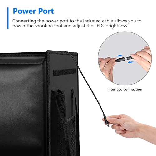 NEEWER Photo Studio Light Box, 20” x 20” Shooting Light Tent with Adjustable Brightness