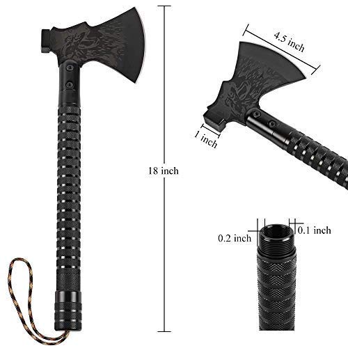 RZChome Portable Outdoor Survival Axes and Hatchets for Camping Survival Axe Head Multitool Hiking Hunting Backpacking Emergency Adventures