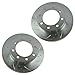 Performance Brake Rotor Drilled Slotted Front Coated Pair for Ford F250
