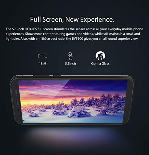 Blackview-BV5500-Android-81-3G-Telfono-Inteligente-Robusto-IP68-a-prueba-de-agua-a-prueba-de-golpes-a-prueba-de-polvo-Dual-SIM-gratis-13GHz-2GB-16GB-55-HD-Pantalla-Amarillo