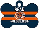 NFL Team Dog Tag Pet Id Tag Personalized w/ Name & Number (Chicago Bears)