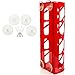 Oval Organizer - Wall Mounting Plastic Grocery Bag Holder & Dispenser – multipurpose, hanging home storage container for kitchen, pantry, bathroom, shower, laundry room, office & garage – Red or Black