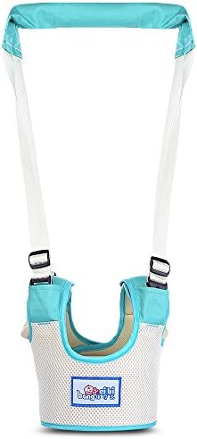 Kidsidol Baby Walker Harness Walking Assistant Toddler Kids Walking Safety Belt Dual Use Suitable for Infant Baby Toddler Mommy’s Great Helper (Blue Lago)