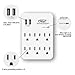 CRST 6-Outlets Wall Tap (900 Joules) Surge Protector with Dual USB Charging Ports for Home, School, Office and More - [ETL Listed]