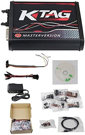 AIkong OBD2 Manager Tuning Kit Master Version + KTAG V7.020 Car ECU Programmer Tool red