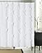 DOSLY IDÉES White Ruffle Fabric Shower Curtain for Bathroom,Mermaid Pattern,Farmhouse,Country Rustic,Cute,Washable and Waterproof,72x84 Inch Long