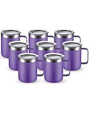 CIVAGO Stainless Steel Coffee Mug Cup with Handle, 12 oz Double Wall Vacuum Insulated Tumbler with Lid Travel Friendly