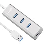 Inateck Unibody Aluminum 4-Port USB 3.0 Hub with 1ft USB 3.0 Cable for MacBook Air, Surface Pro 3 and Other Tablet PCs [4 Ports USB 3.0]