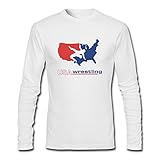 VEBLEN Men's USA Wrestling Long Sleeve Cotton T Shirt
