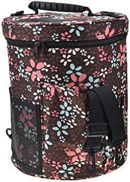 Zerama Cylinder DIY Hand Weaving Tools Organizer Weaving Yarn Tote Waterproof Nylon Crochet Thread Storage Bag