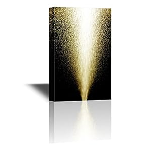 Color Composition Artwork with Black and Glitter Gold