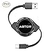 Retractable USB C Cable, Type C to USB Male A Extension Charging&Data Sync Cable with Cord Winder Mesh Organizer for Macbook Pro 2016,Google Pixel and Other USB C Supported Devices (2 pack, 3.3ft/1m)