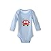 DANROL Baby Boys' 5 Pack Cartoon Long Sleeve Bodysuit Set 100% Cotton