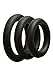Doc Johnson OptiMALE - Thick 3 C-Ring Set - Stretchy Silicone - Black