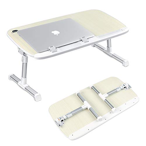 Laptop Table, JARBO Adjustable Laptop Desk, Laptop Stand for Bed, Bed Table, Bed Desk, Bed Tray, Foldable Table Portable Desk (Not for Left Handed People)