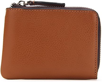 Genuine Leather Slim Zipper Minimalist wallet, Credit Card, ID & Cash Holder