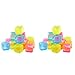 Reusable Plastic Ice Cubes (Colors May Vary), 32 Count