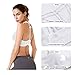 QUEENIEKE Women's Light Support Double-T Back Wirefree Pad Yoga Sports Bra Size XL Color Angle White