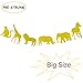 Gold Glitter Jungle Safari Animal Banner Zoo Themed Baby Shower Kids Birthday Party Supplies Decorations