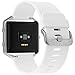 Henoda Silicone Bands for Fitbit Blaze Smart Fitness Classic White Large