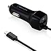 iPhone 6s Car Charger, Bullem Lightning Coiled Car Charger Adapter for iPhone 6/6s 6 Plus with extra 2.1A High Speed USB port, Black