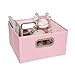 JJ Cole Heather Storage Box, 6.5-Inch, Pink