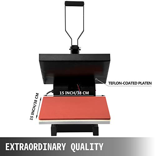 VEVOR Heat Press 15X15 Inch Heat Press Machine Industrial Quality Power