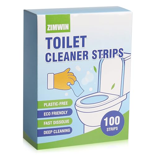 Toilet Cleaners Strips 100 Count, Eco-Friendly Portable Toilet Cleaning Sheet, Septic Safe Bathroom Cleaning Supplies with Fresh Scent, Plastic-Free Packaging