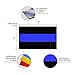 Reflective Thin Blue Line Decals (3 Pack, 5