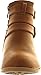 TOP Moda Cl-14 Women's Buckle Straps Stacked Low Heel Ankle Booties,Tan,8