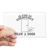 CafePress - Draw A Door Beetlejuice Sticker (Rectangle) - Rectangle Bumper Sticker Car Decal