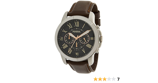 Fossil Grant Chronograph Black Dial 