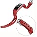 MoreFit Touch Band, Adjustable Replacement Strap for MoreFit Touch Smart Wristbands (Red)