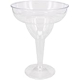 Belinlen 18 Count 11oz Clear Hard Plastic Margarita Glasses/Party Cups Wedding Parties Cocktail Cups
