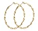 IPINK Hot Selling Simple Big Loop Gold Plated Hoop Earrings Jewelry