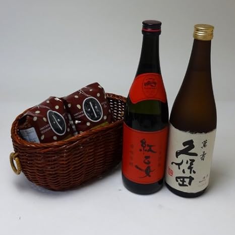 Amazon Co Jp 遅れてごめんね父の日珈琲とお酒セット 紅乙女 胡麻焼酎 福岡県 朝日酒造 萬寿 純米大吟醸 新潟県 計7ml 2本 オススメ珈琲豆 特注ブレンド0ｇ ハッピーブレンド0g メッセージカード ハート風船 ミニチョコ付き 食品 飲料 お酒
