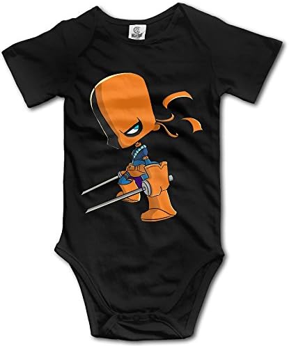 Fengziya Baby's Deathstroke Orange Masked Hanging Bodysuit Short Sleeve