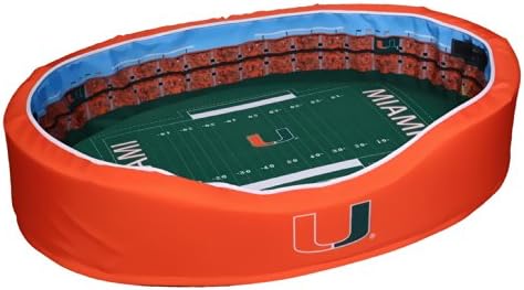 NCAA Miami Hurricanes Stadium Pet Beds, 26 x 36-Inch