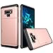 Hayder Galaxy Note 9 Case with Wallet Credit Card Slot Holder Dual Layer Protective Cover for Note 9 (Rose gold)