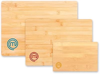 MasterChef Tablas de Cocina, Juego de 3 Tablas de Cortar en Bambú