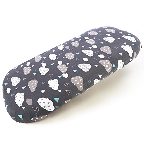 cosmoplus Bassinet Sheet Set -2 Pack Stretch Fitted Cradle Fitted Sheets for Bassinet Pads/Mattress, for Boys Girls,Unisex,Ultra Soft,Whale/Cloud - Thumbnail 3
