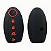 Coolbestda Black Silicone Key Fob Skin Jacket Cover Case Remote Keyless Entry Protector for Nissan Maxima Altima Gt-r Sentra Murano 4Buttons