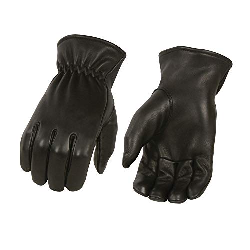 Men's Unlined Deerskin Gloves w/ Cinch Wrist - 100% USA Northern Deer (Large)