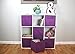 Adorn DUAL HANDLE Foldable Cloth Storage Cube Basket Bins Organizer Containers Drawers, 6 Pack Purple