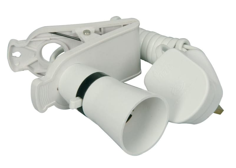 U-Trade Clip-On Light with Cable, Push Bar Switch, and Strong Holding Clip for Easy Mounting, for Bayonet Bulbs, fixable Cable - Ideal for Reading, Crafting, Home and Workspaces. (2M Cable)