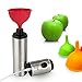 Elegant Olive Oil and vinegar sprayrer for Cooking salad & Grill Kitchen Cutting calories, Refillable, color silicon Funnel, Bonus: Healthy Recipes Ebook