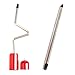 ASPERO Stainless Steel Drinking Straw, Portable and Folding Ultra Long 9 Inch Metal Drinking Straw Reusable Straws with Cleaning Brush [Wine Red]