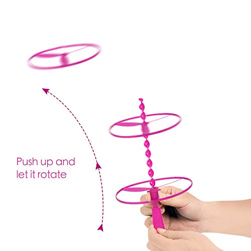 kizh Twisty Pull String Flying Saucers Helicopters Toys, Classic Game, Nostalgic Game 40 Packs