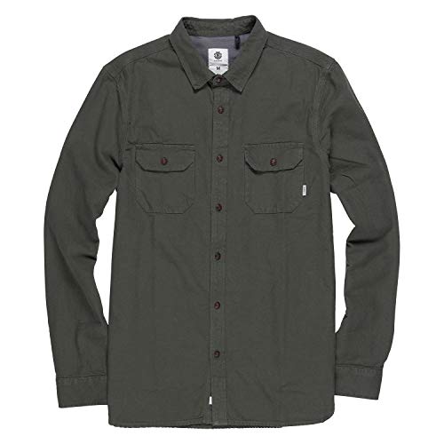 Element Men's CPO Long Sleeve Flannel Shirt Olive Drab